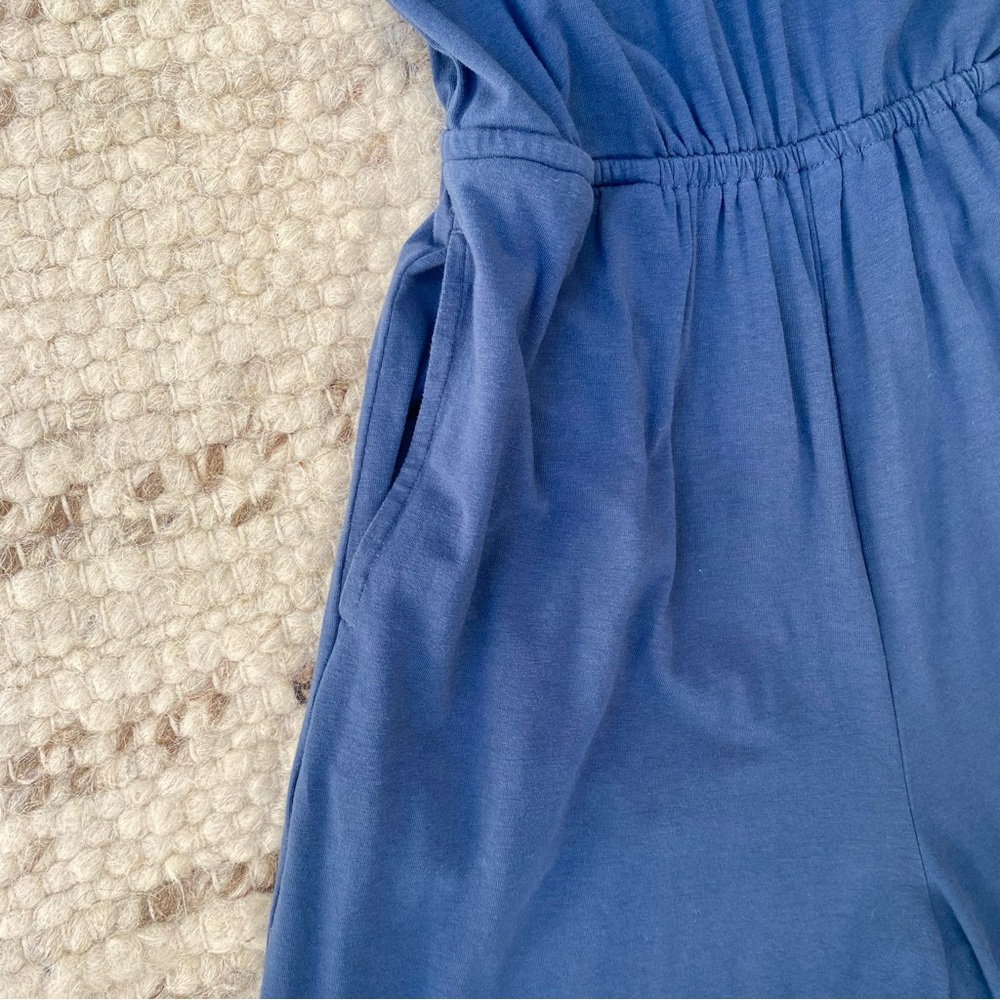 Pact Blue Sleeveless Wide-Leg Cutout Jumpsuit - Picture 3 of 10